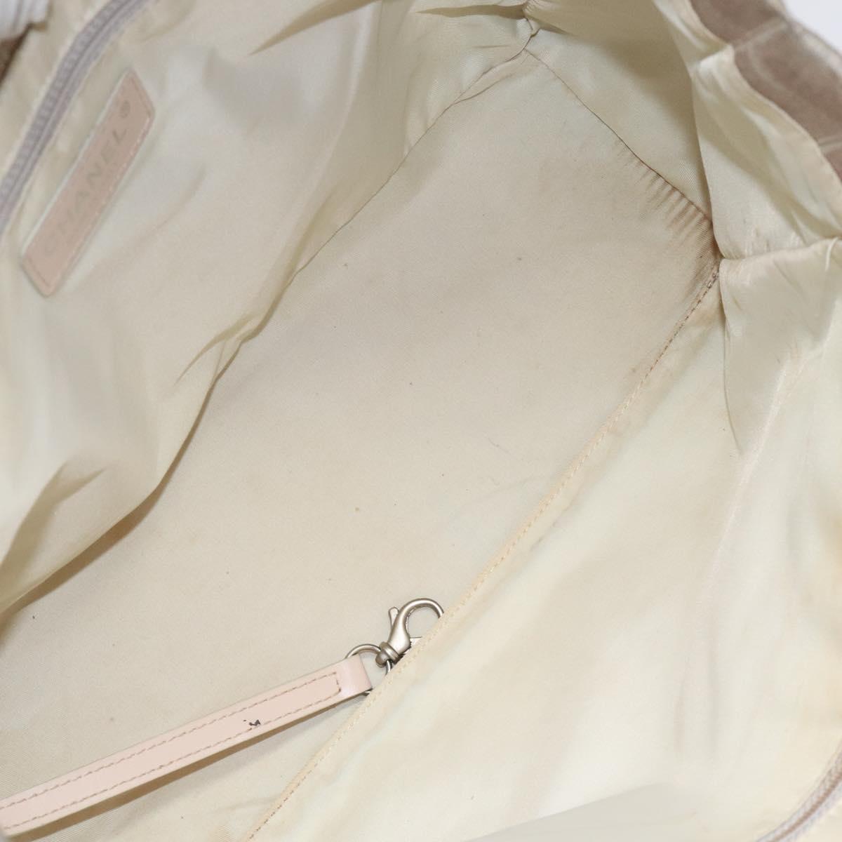 CHANEL New Travel line Tote Bag Nylon Pink CC Auth th5849