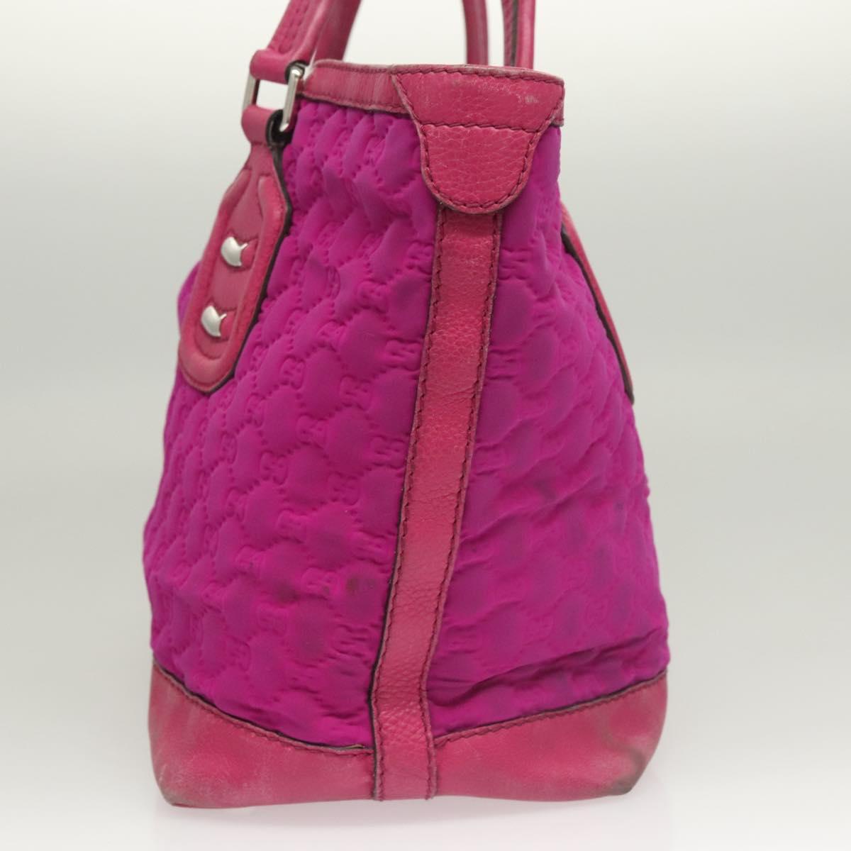 GUCCI GG Canvas Tote Bag Nylon Purple Silver 241101 Auth th5851