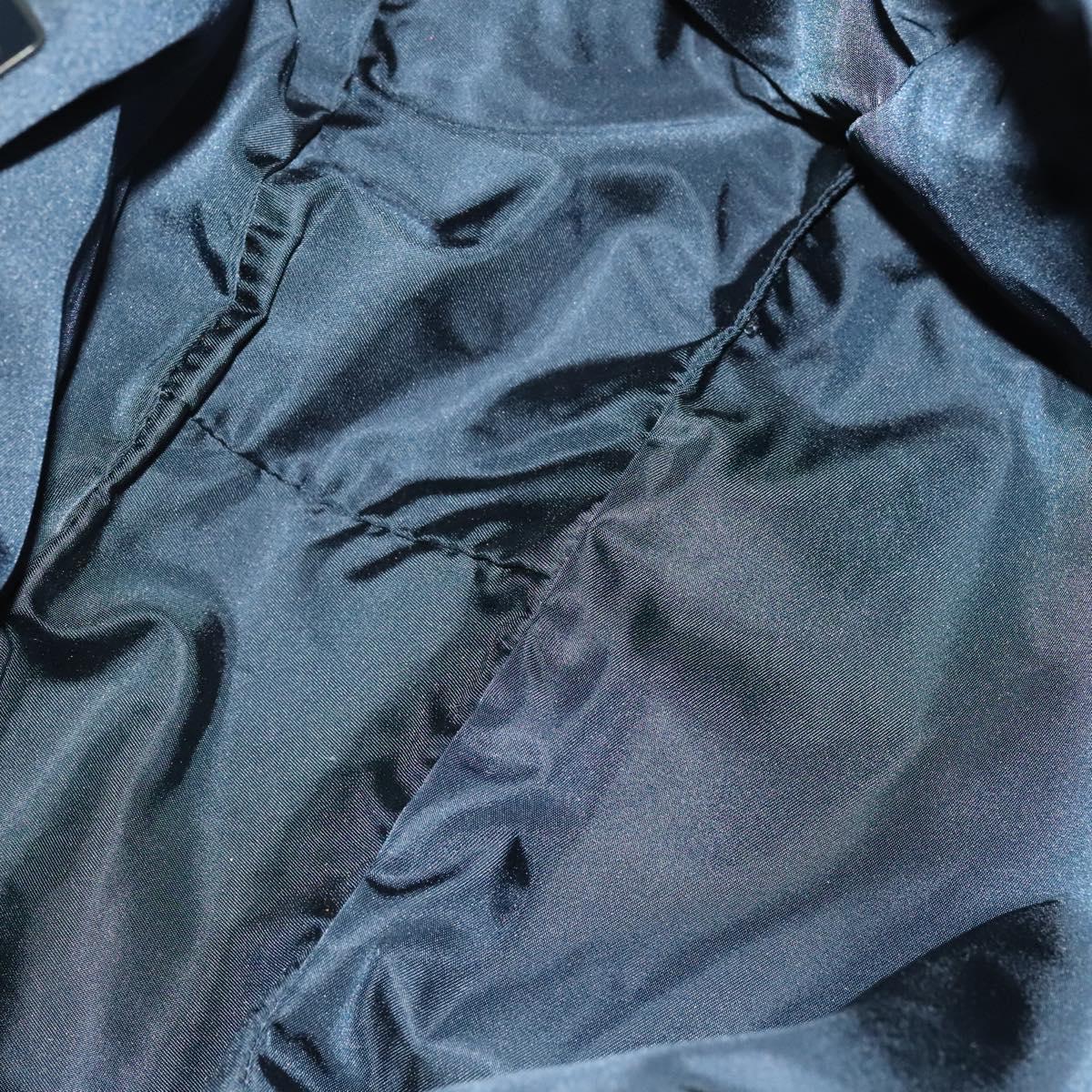 PRADA Backpack Nylon Navy Silver Auth th5858