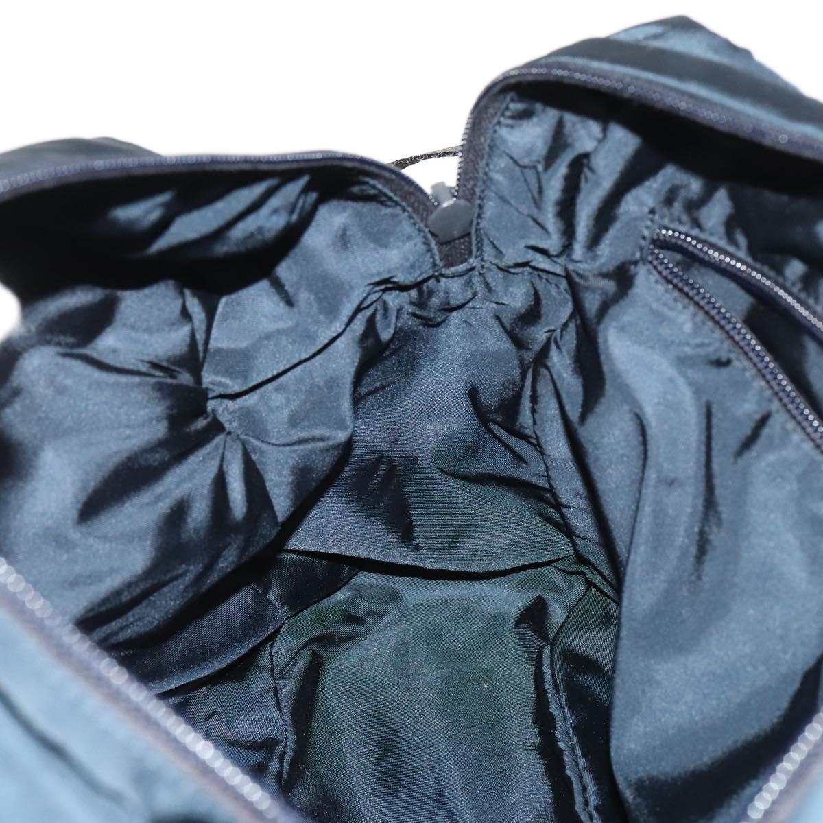 PRADA Backpack Nylon Navy Silver Auth th5858