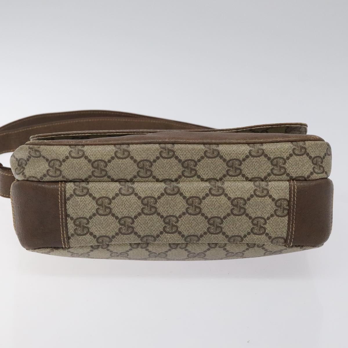 GUCCI GG Supreme Shoulder Bag Beige Gold Auth th5861