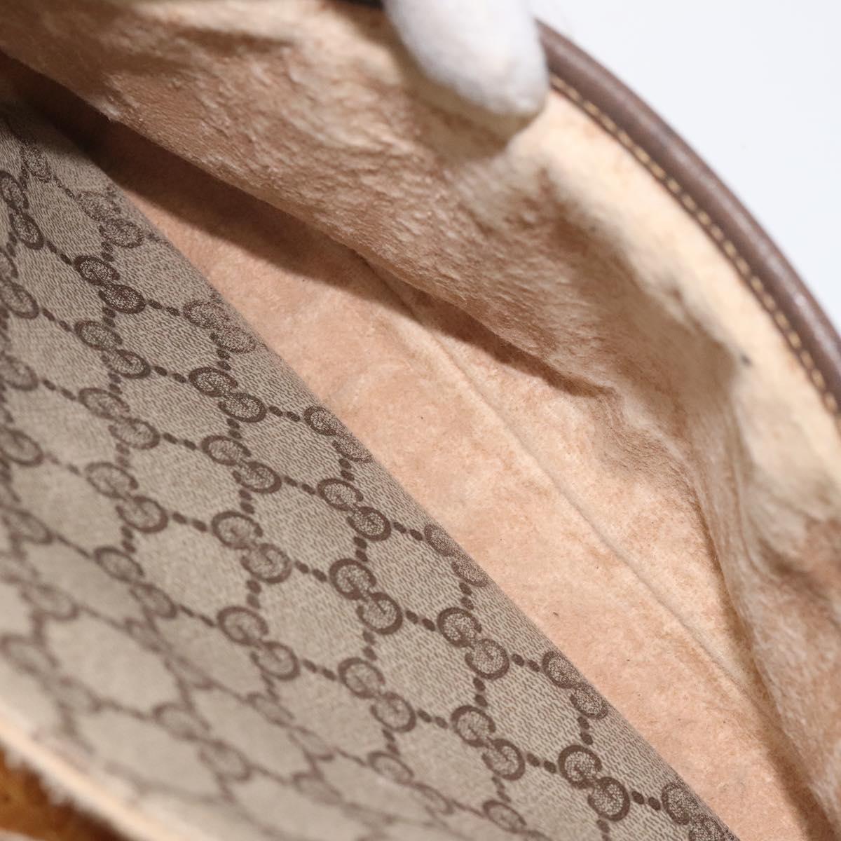 GUCCI GG Supreme Shoulder Bag Beige Gold Auth th5861