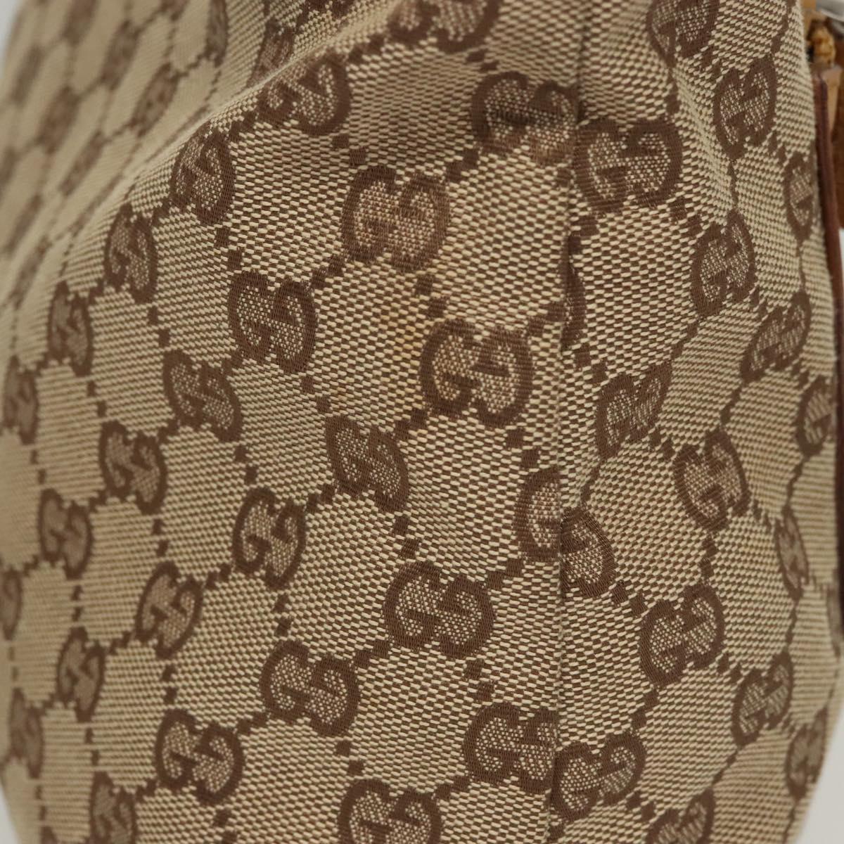 GUCCI GG Canvas Tote Bag Beige Silver 019 0402 Auth th5862