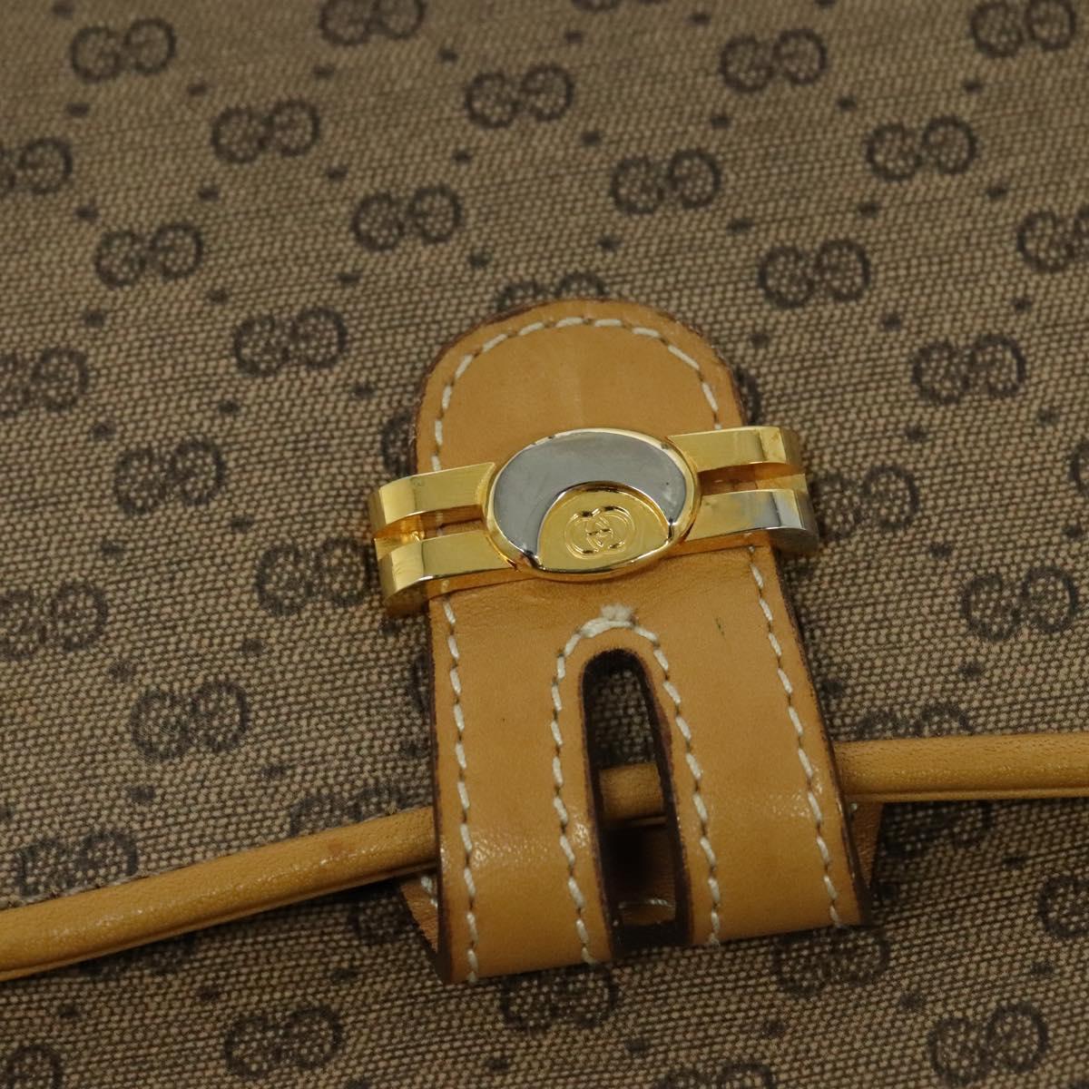 GUCCI Micro GG Supreme Shoulder Bag PVC Beige Gold 001 406 1780 Auth th5863