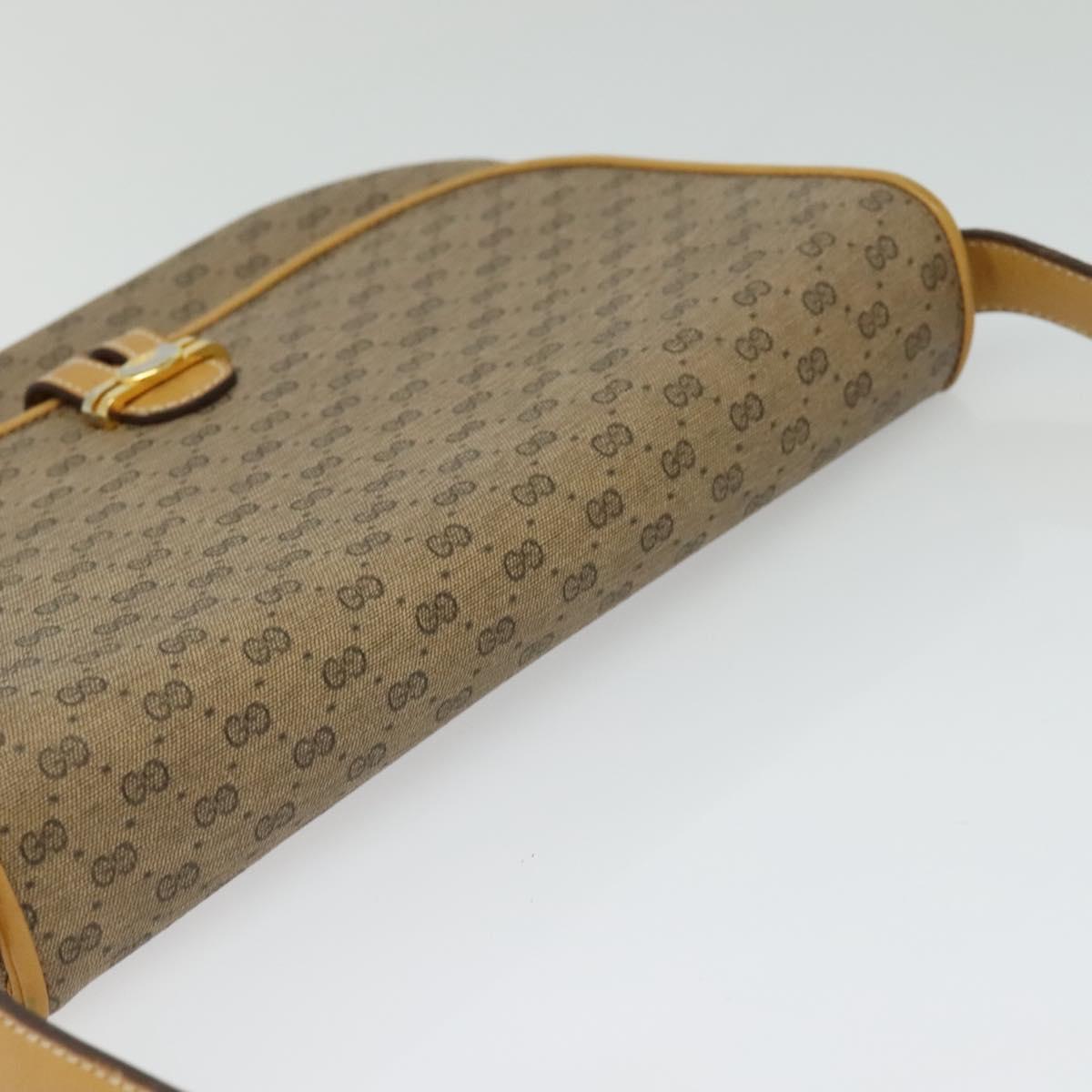 GUCCI Micro GG Supreme Shoulder Bag PVC Beige Gold 001 406 1780 Auth th5863