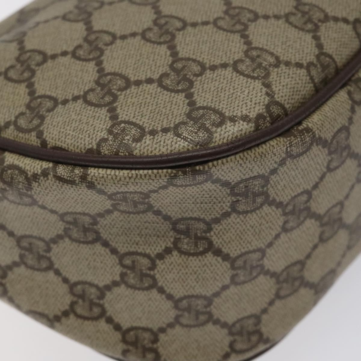 GUCCI GG Supreme Web Sherry Line Bag PVC Beige Gold 89 02 032 Auth th5867