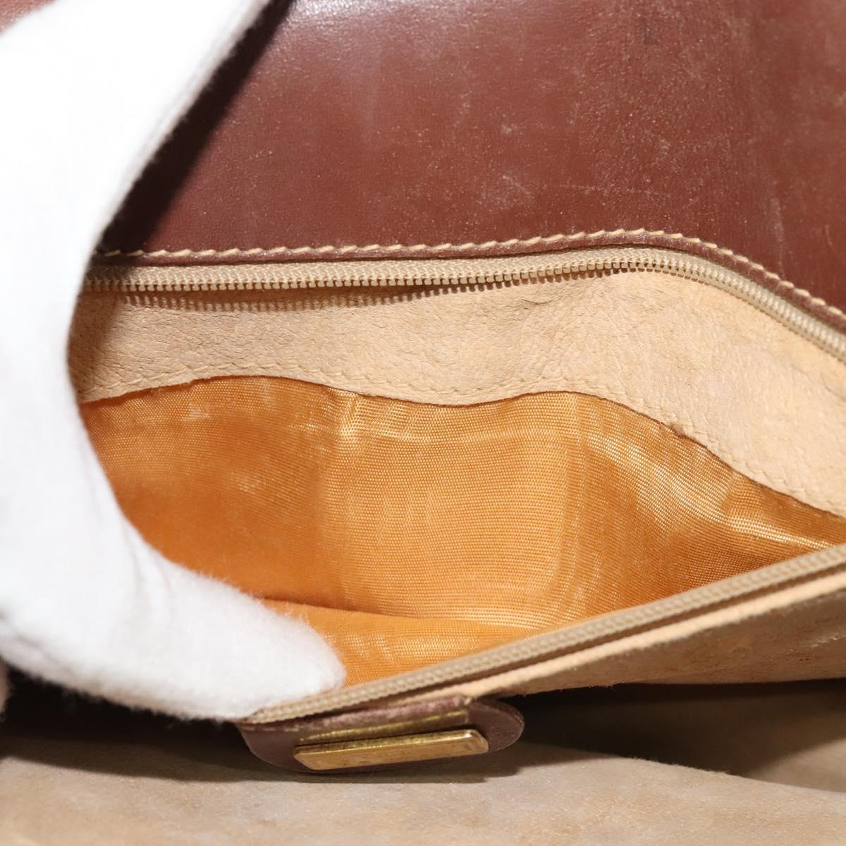 GUCCI Micro GG Supreme Web Sherry Line Bag PVC Beige Gold Auth th5905
