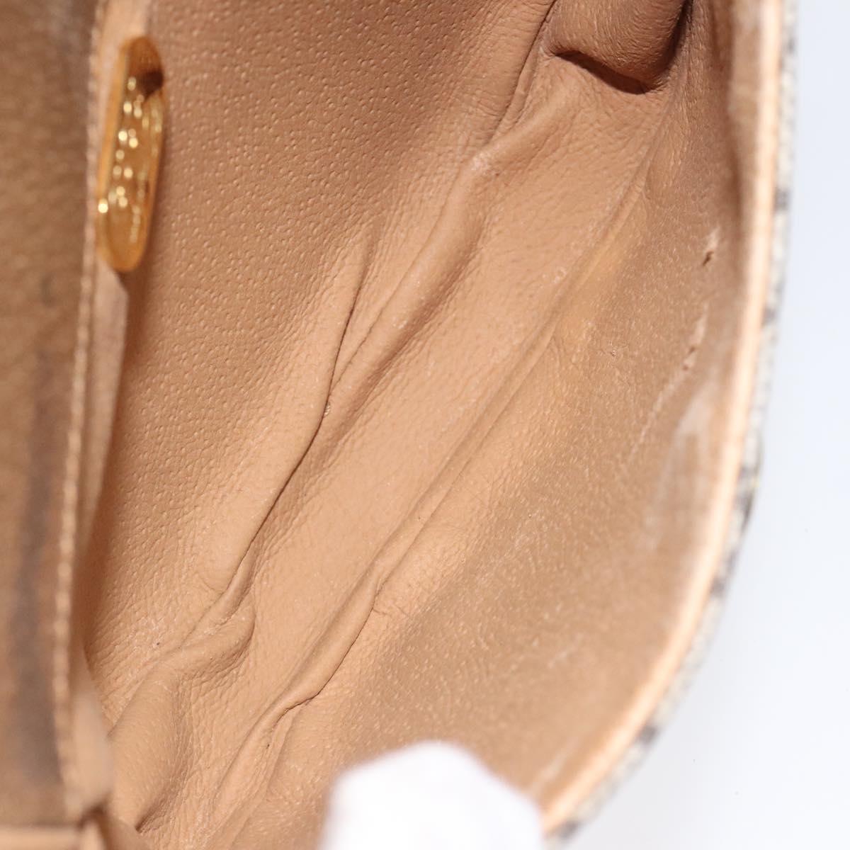 GUCCI GG Plus Supreme Shoulder Bag PVC Leather Beige Gold Auth th5906
