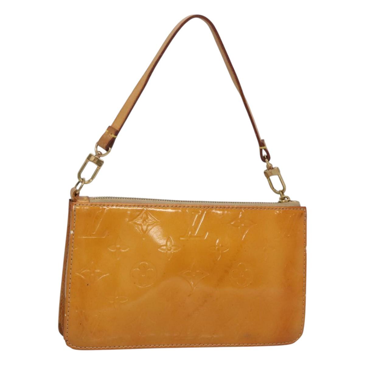 LOUIS VUITTON Vernis Lexington Accessory Pouch Beige M91010 LV Auth th5908
