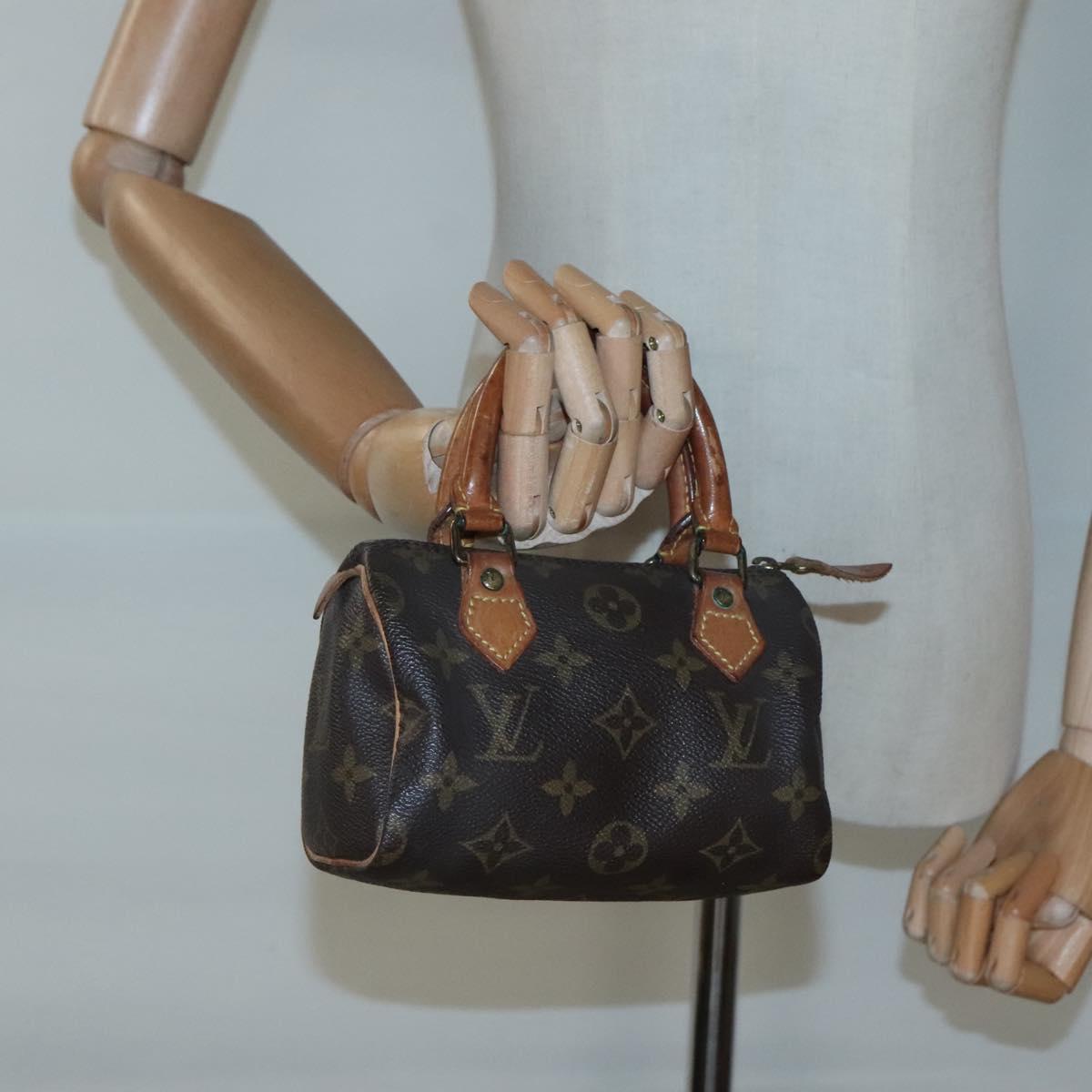 LOUIS VUITTON Monogram Mini Speedy Hand Bag M41534 LV Auth th5917