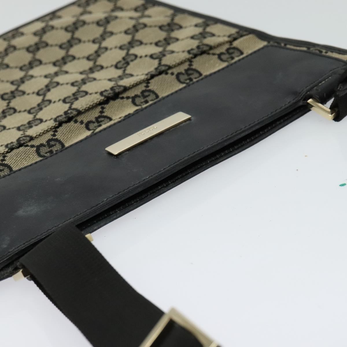 GUCCI GG Canvas Shoulder Bag Beige Gold 019 0348 Auth th5922