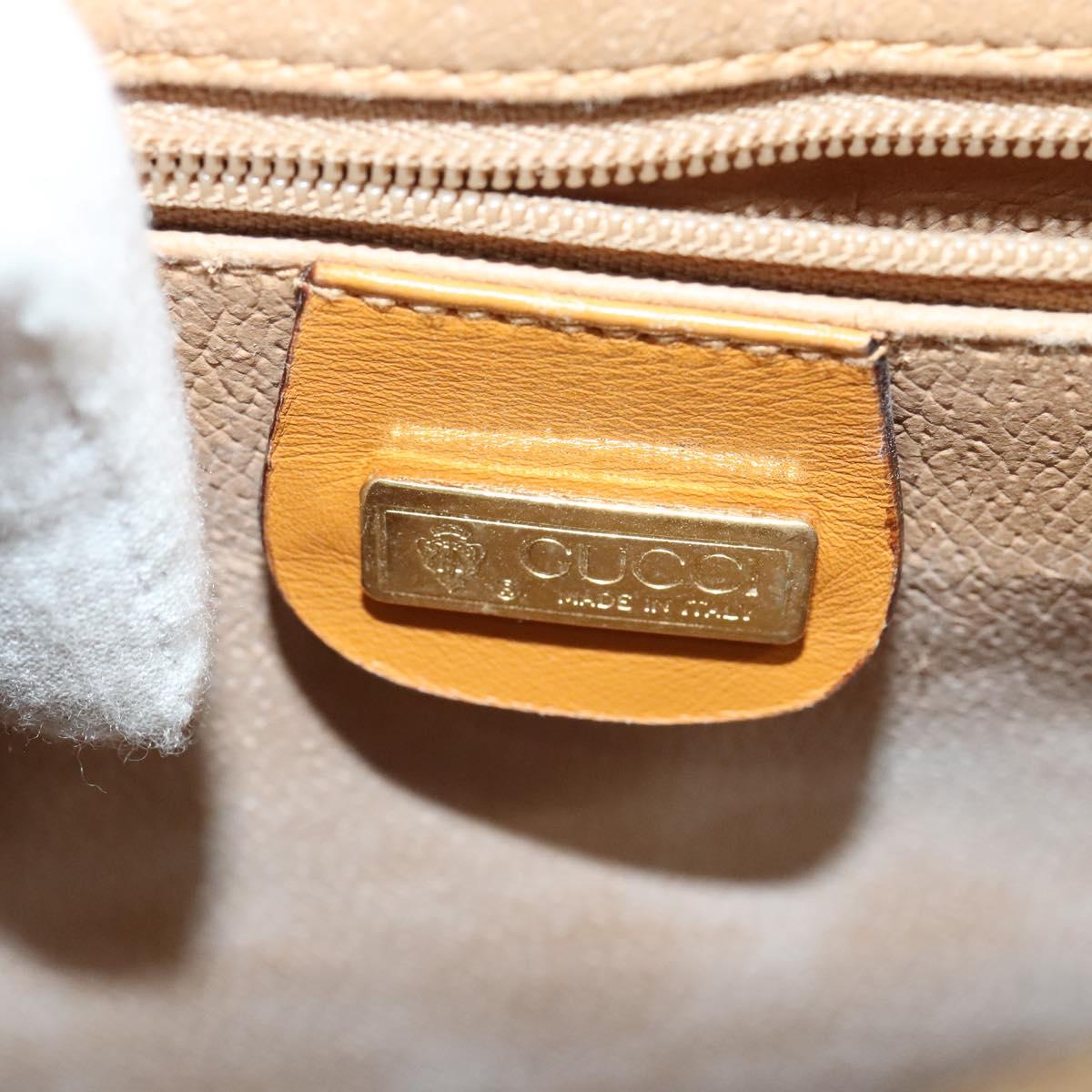 GUCCI Hand Bag Canvas 2way Beige Gold 000 46 0274 Auth th5937