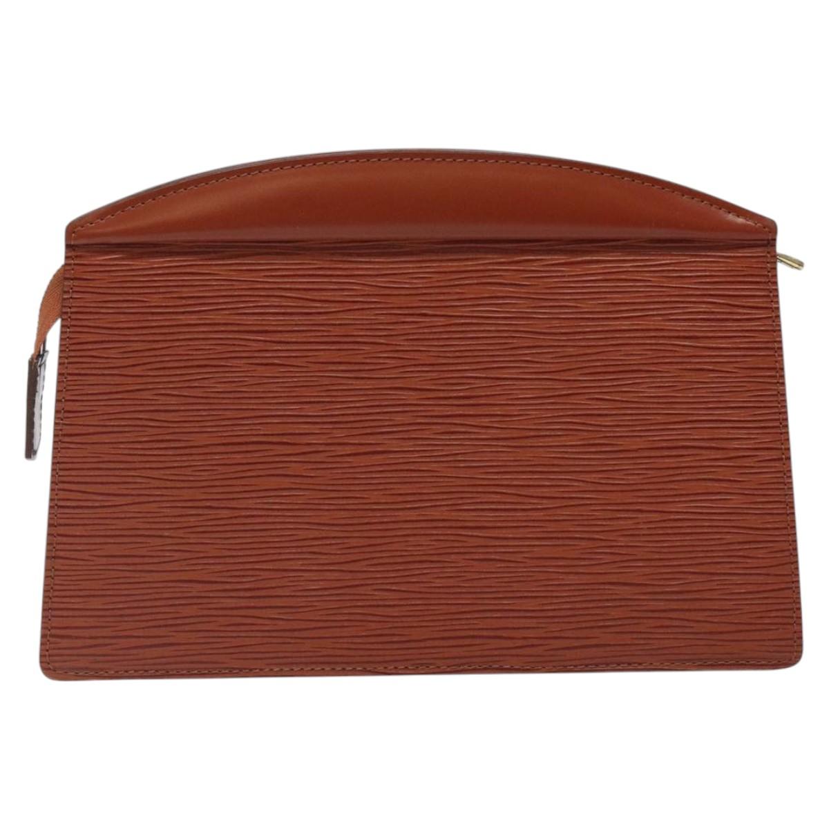 LOUIS VUITTON Epi Trousse Crete Pouch Brown M48403 LV Auth th5942