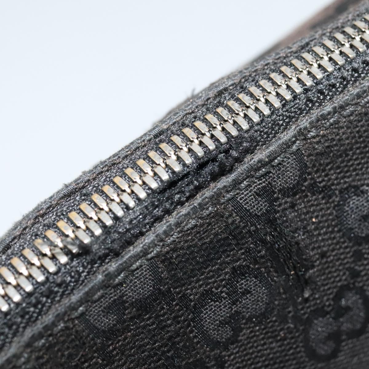 GUCCI GG Canvas Shoulder Bag Black Silver 114273 Auth th5949