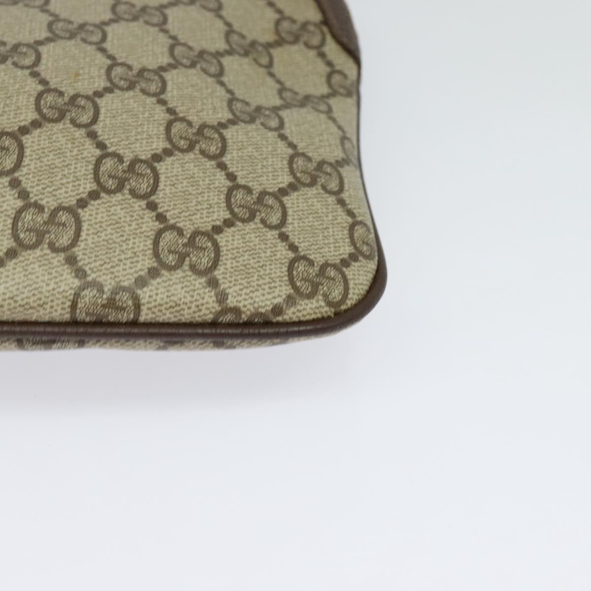 GUCCI GG Supreme Sherry Line Bag PVC Leather Beige 904 02 047 Auth th5959