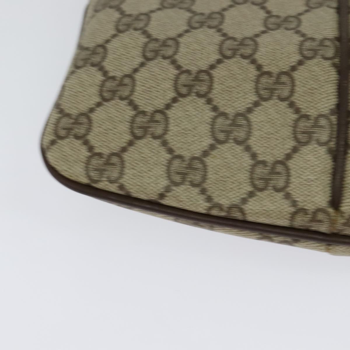GUCCI GG Supreme Sherry Line Bag PVC Leather Beige 904 02 047 Auth th5959