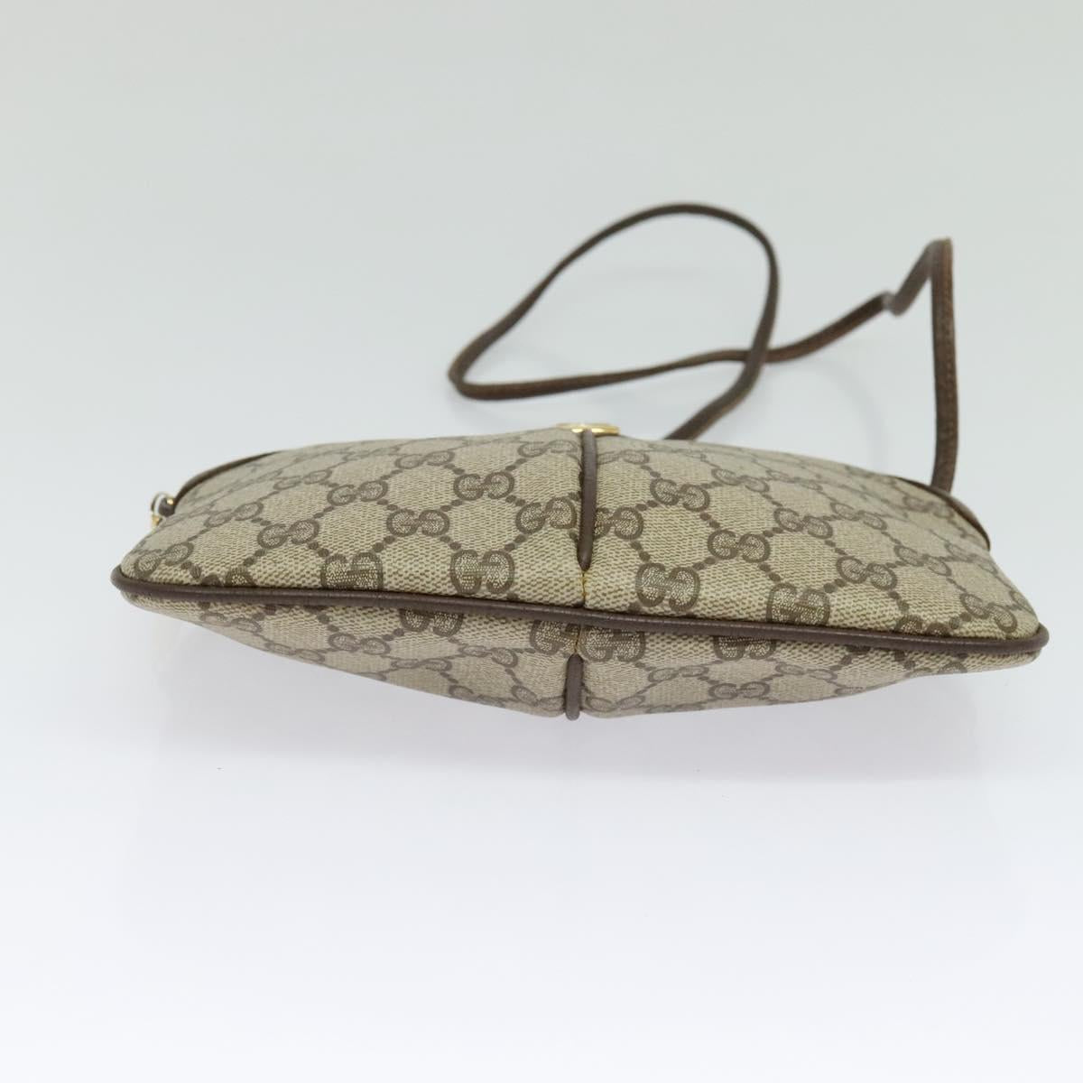 GUCCI GG Supreme Sherry Line Bag PVC Leather Beige 904 02 047 Auth th5959