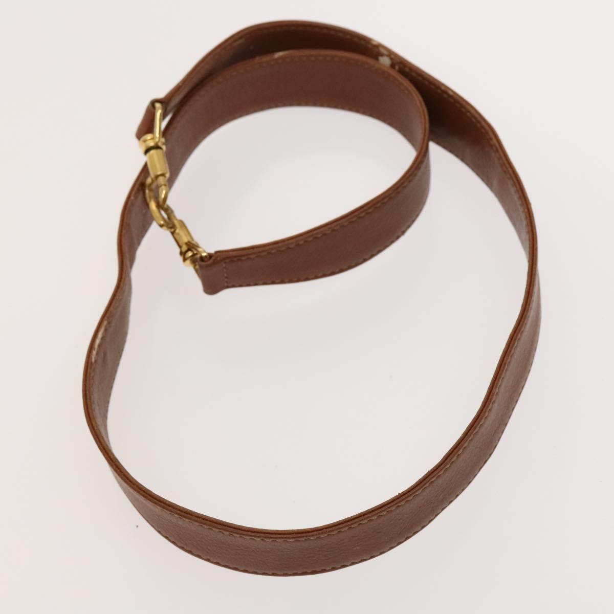 GUCCI Bamboo Hand Bag Leather 2way Brown Gold 001 3444 1638 Auth th5971