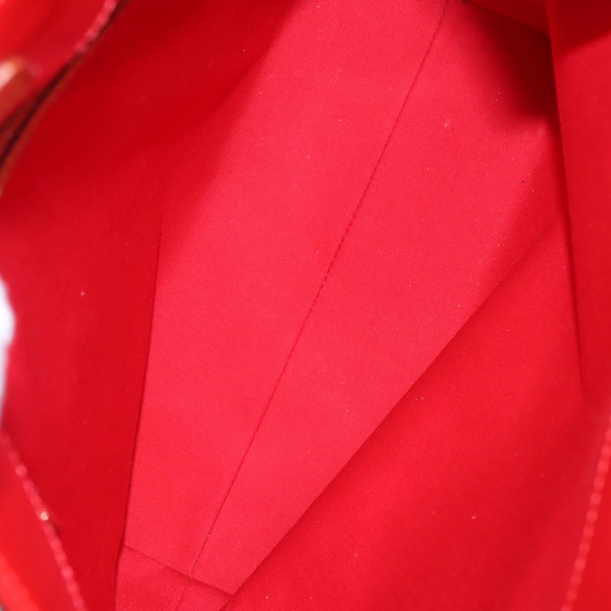 LOUIS VUITTON Monogram Vernis Reade MM Hand Bag Red Rouge M91086 LV Auth th5993