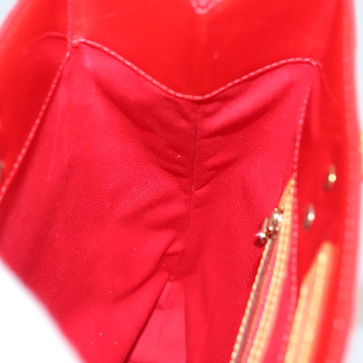 LOUIS VUITTON Monogram Vernis Reade MM Hand Bag Red Rouge M91086 LV Auth th5993