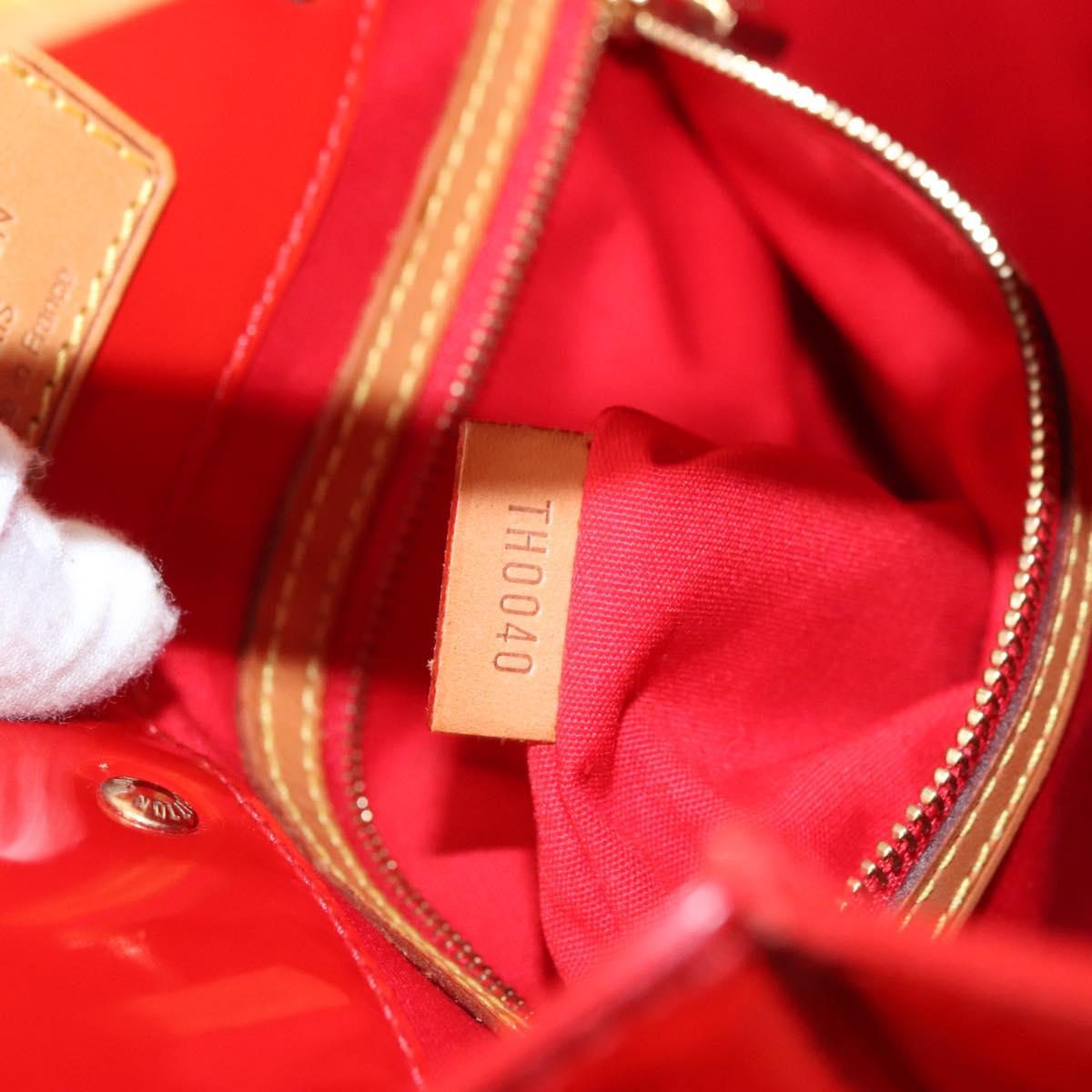 LOUIS VUITTON Monogram Vernis Reade MM Hand Bag Red Rouge M91086 LV Auth th5993