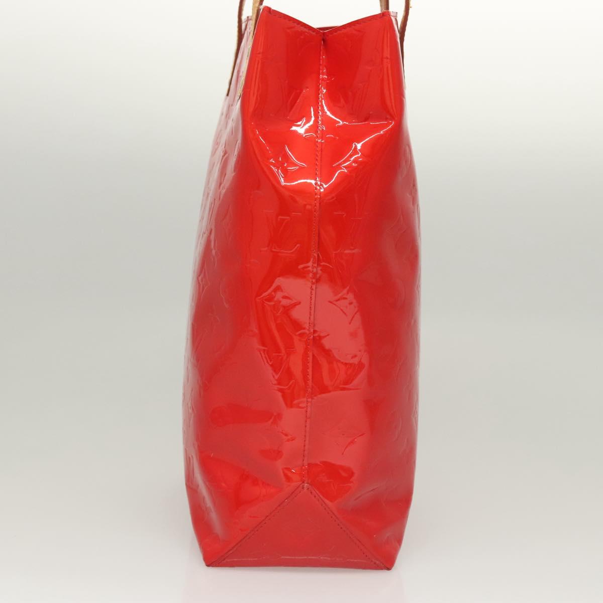 LOUIS VUITTON Monogram Vernis Reade MM Hand Bag Red Rouge M91086 LV Auth th5993