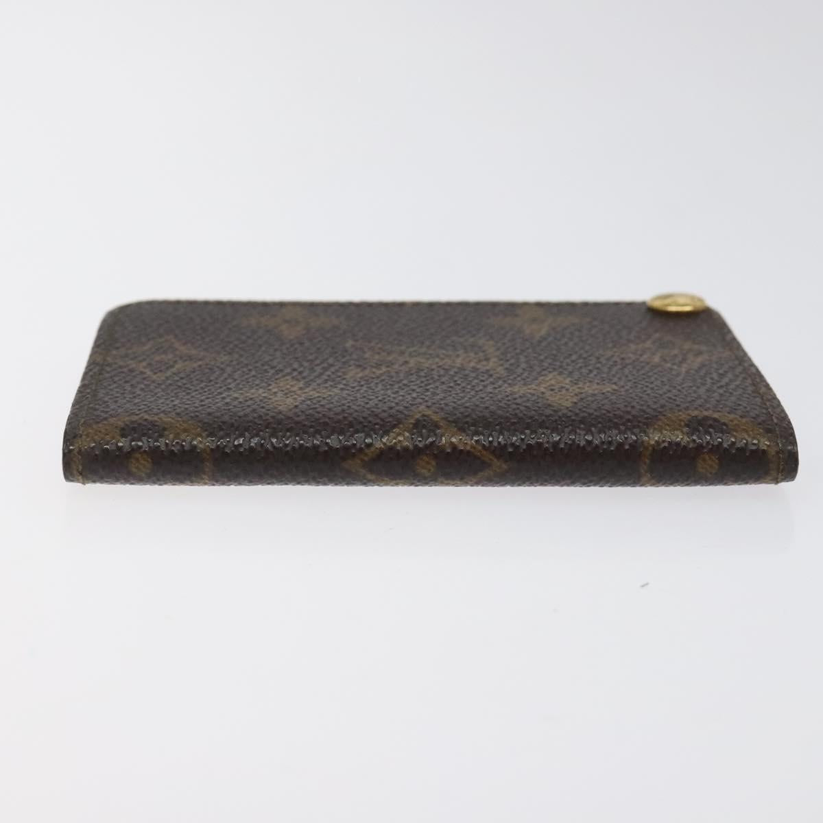 LOUIS VUITTON Monogram Porto Cartes Credit Pression Card Case M60937 Auth th6004