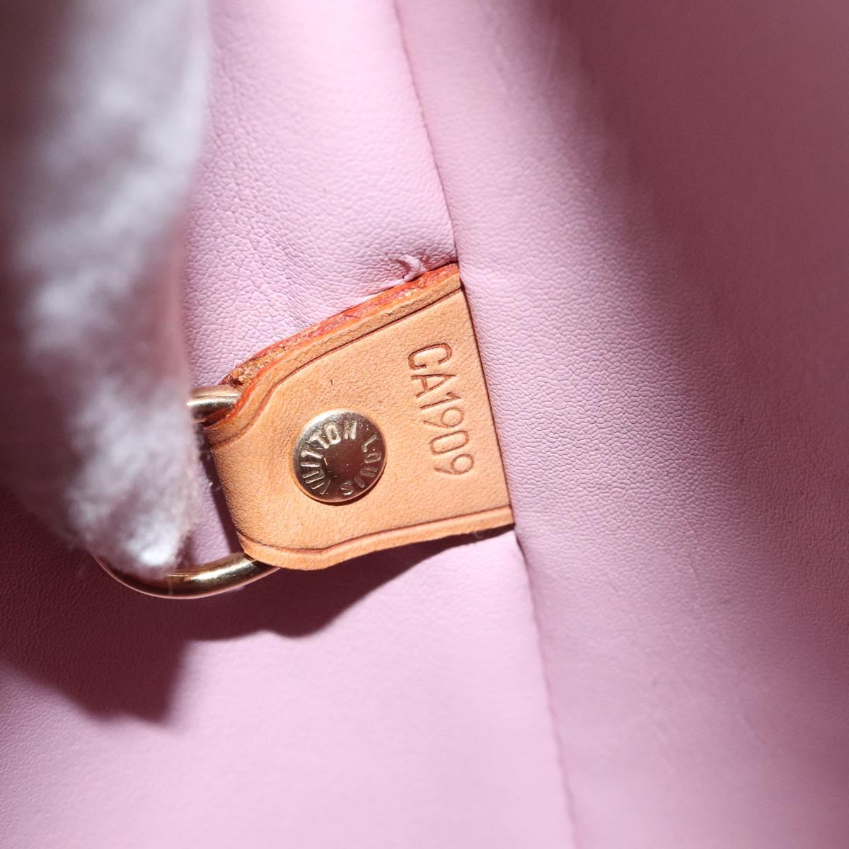 LOUIS VUITTON Monogram Vernis Houston Bag Marshmallow Pink M91302 LV Auth th6013