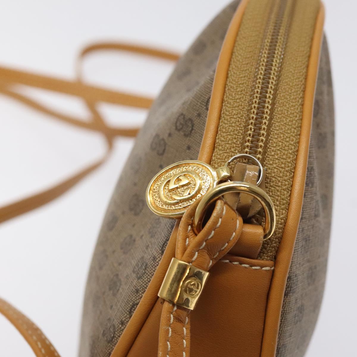 GUCCI Micro GG Supreme Shoulder Bag PVC Beige Gold 007 89 0094 Auth th6021