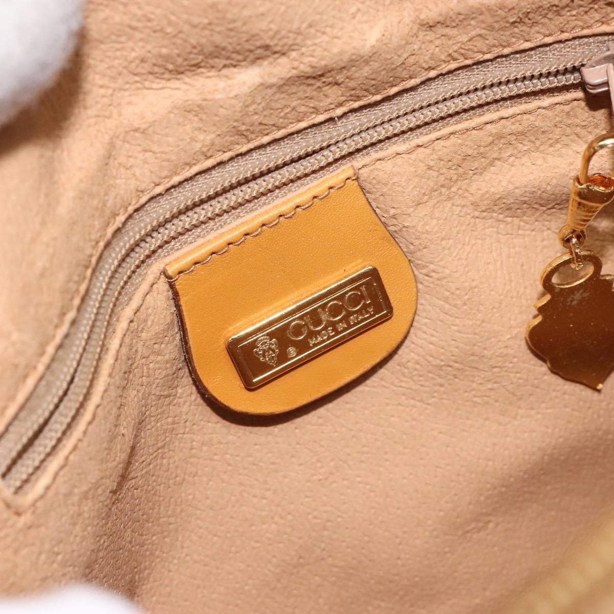 GUCCI Micro GG Supreme Shoulder Bag PVC Beige Gold 007 89 0094 Auth th6021