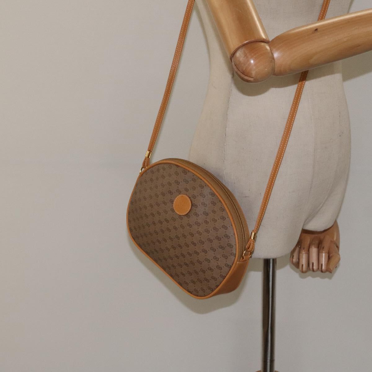GUCCI Micro GG Supreme Shoulder Bag PVC Beige Gold 007 89 0094 Auth th6021