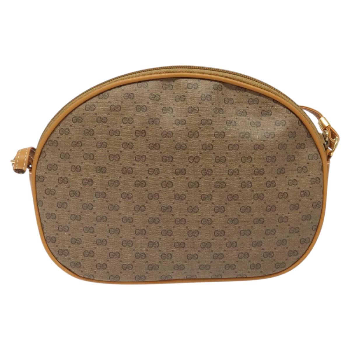 GUCCI Micro GG Supreme Shoulder Bag PVC Beige Gold 007 89 0094 Auth th6021