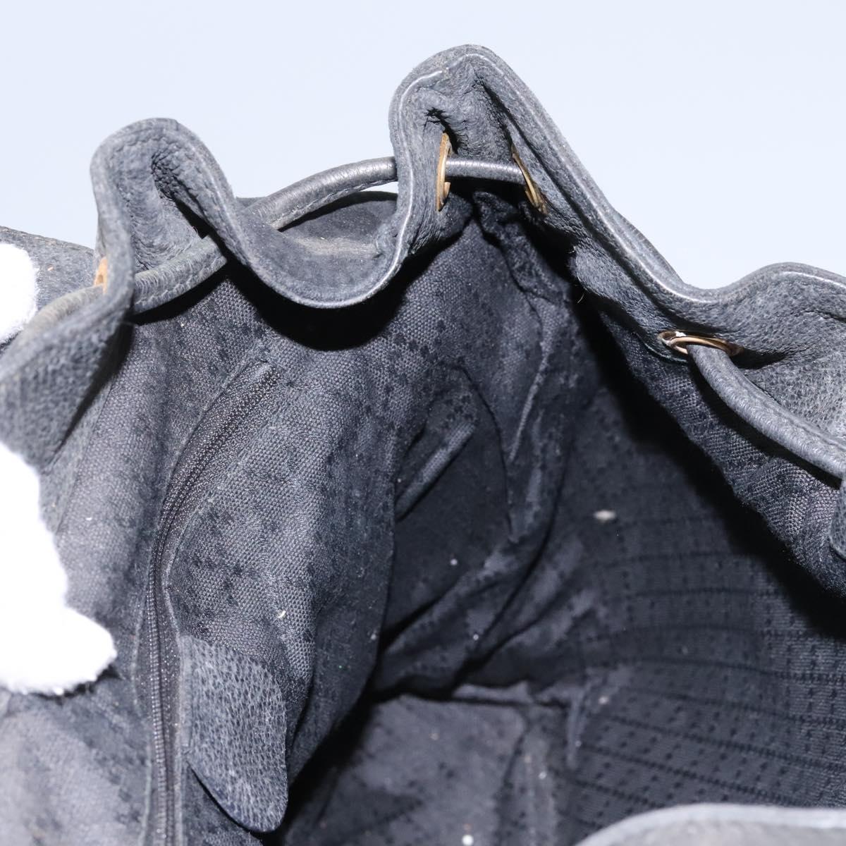 GUCCI Bamboo Backpack Suede Black Gold 003 1998 0016 Auth th6031