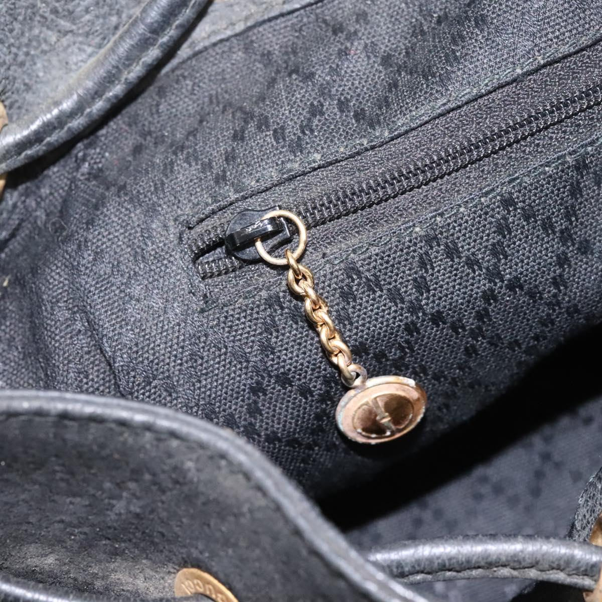 GUCCI Bamboo Backpack Suede Black Gold 003 1998 0016 Auth th6031