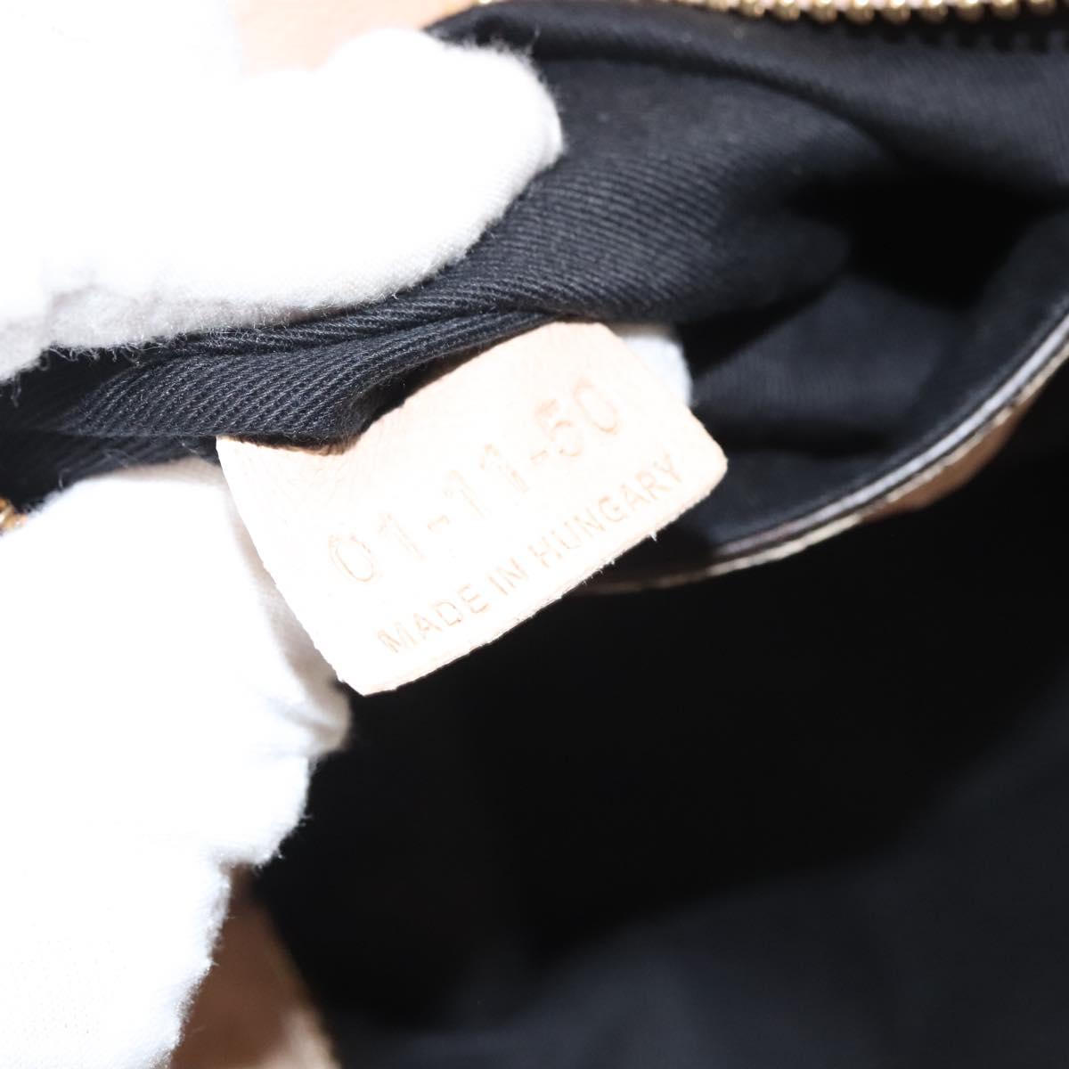 Chloe Etel Hand Bag Leather 2way Beige Gold Auth th6032