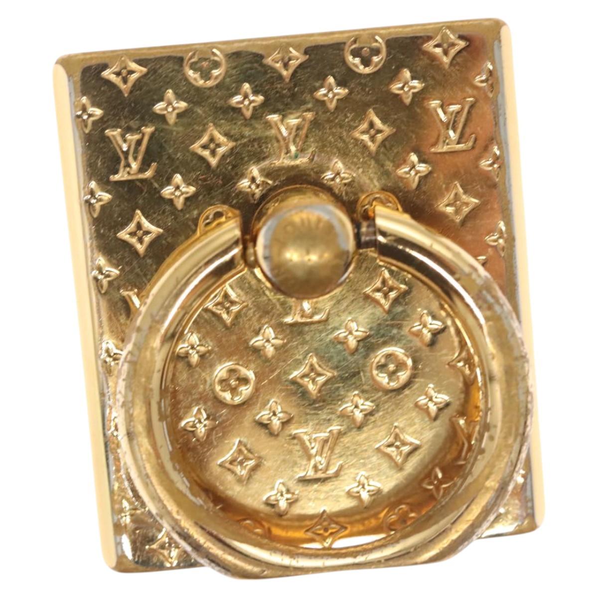 LOUIS VUITTON Nanogram Support Telephone Bunker ring Gold M64868 LV Auth th6035