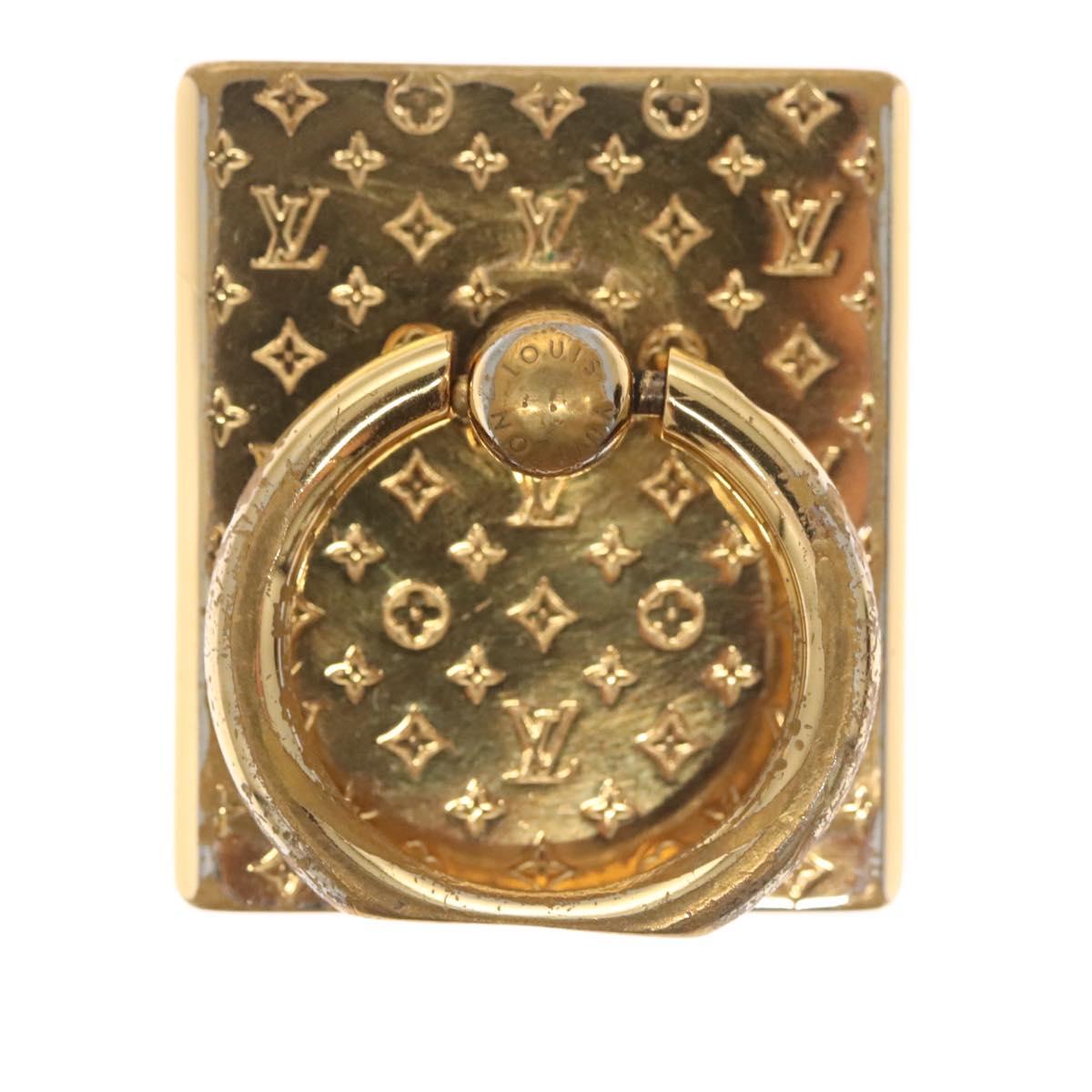 LOUIS VUITTON Nanogram Support Telephone Bunker ring Gold M64868 LV Auth th6035