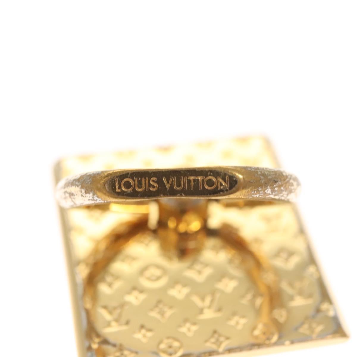 LOUIS VUITTON Nanogram Support Telephone Bunker ring Gold M64868 LV Auth th6035