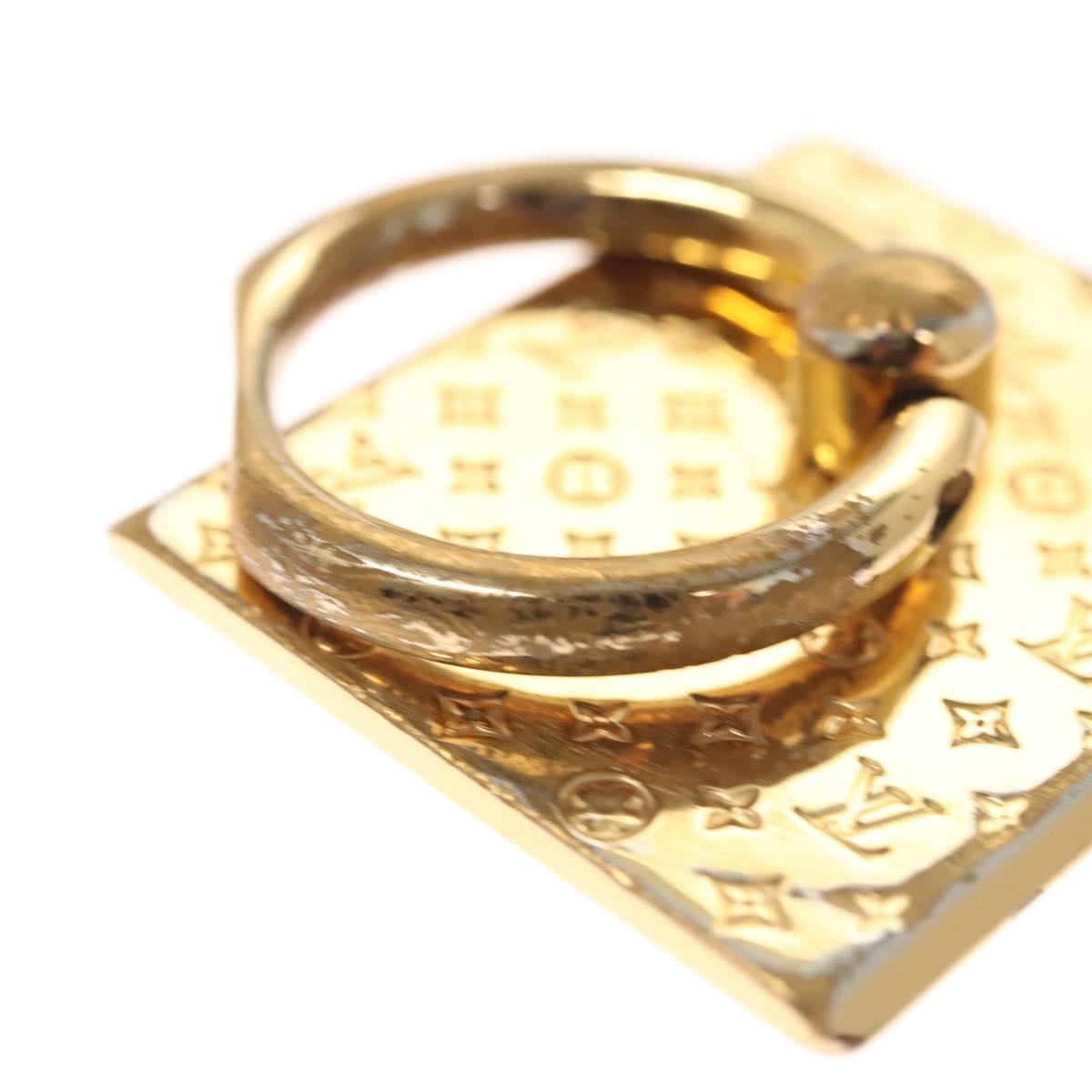 LOUIS VUITTON Nanogram Support Telephone Bunker ring Gold M64868 LV Auth th6035