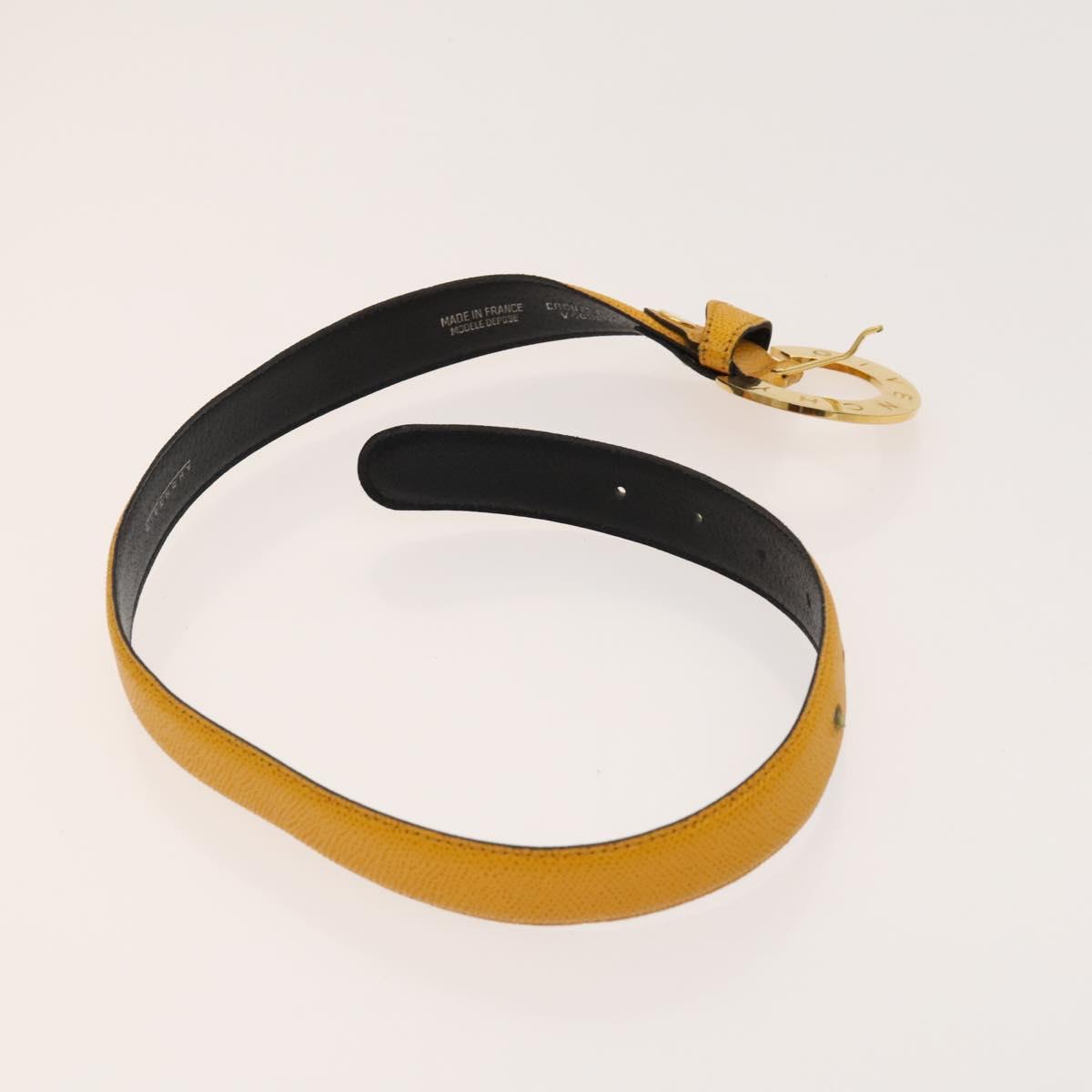 Salvatore Ferragamo Givenchy Belt Leather 2Set Yellow Auth th6037