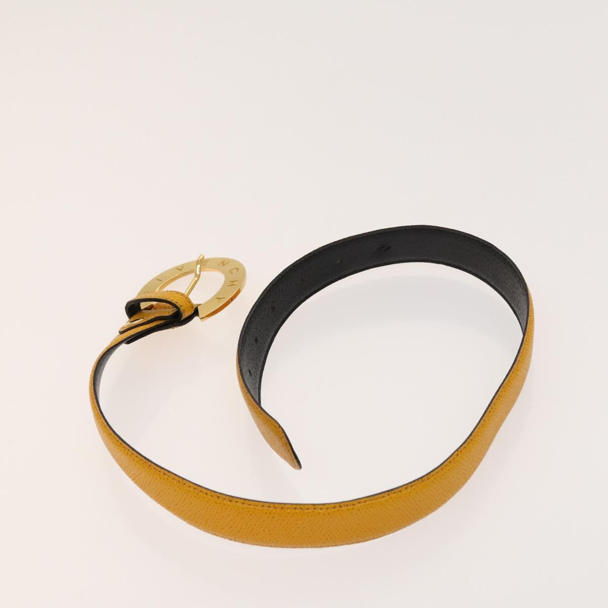 Salvatore Ferragamo Givenchy Belt Leather 2Set Yellow Auth th6037