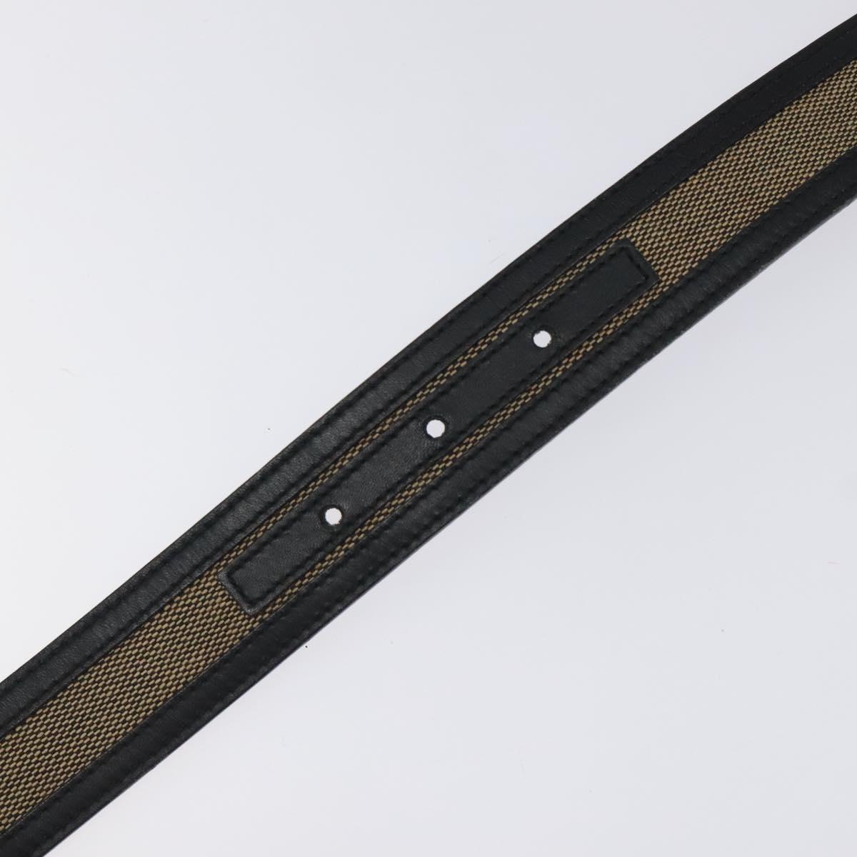 GUCCI Interlocking Belt Canvas 33.1"" Black Gold 29882 Auth th6038