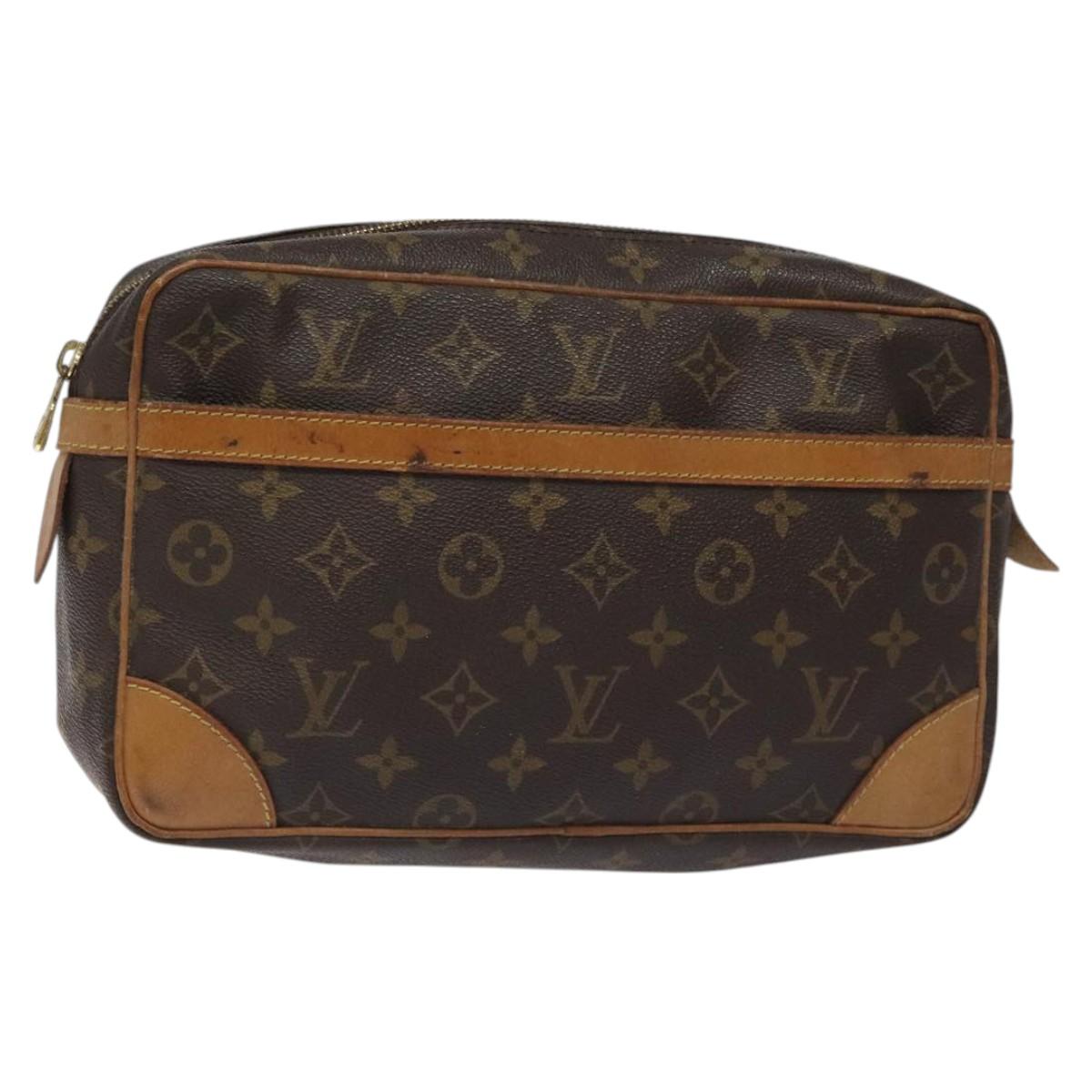 LOUIS VUITTON Monogram Compiegne 28 Clutch Bag M51845 LV Auth th6070