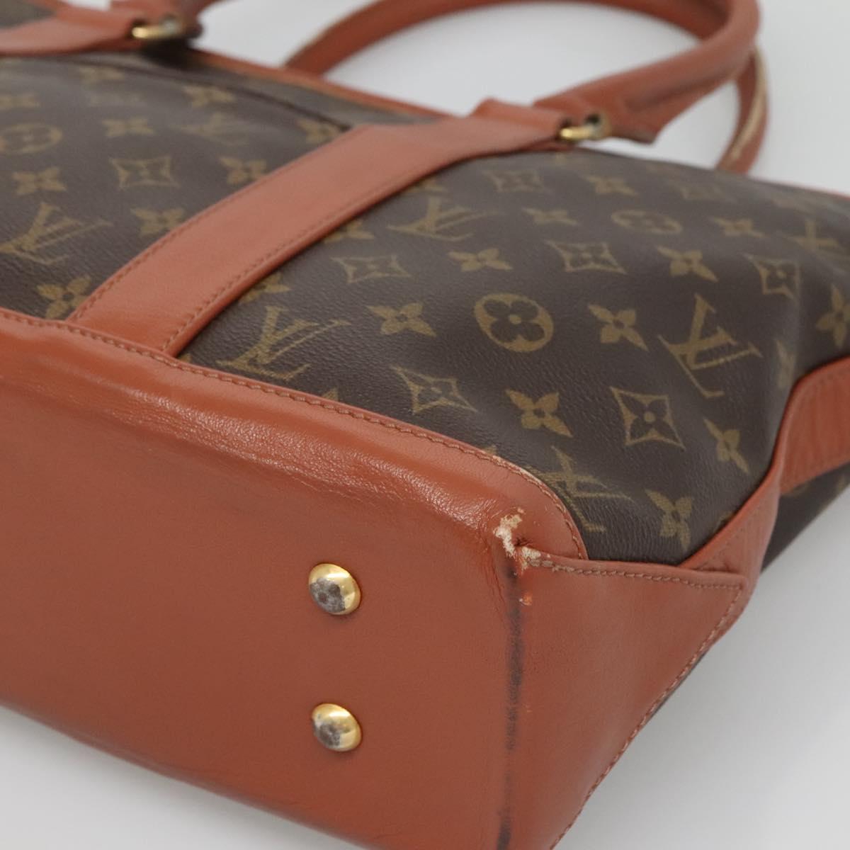 LOUIS VUITTON Monogram Sac Weekend PM Hand Bag M42425 LV Auth th6076
