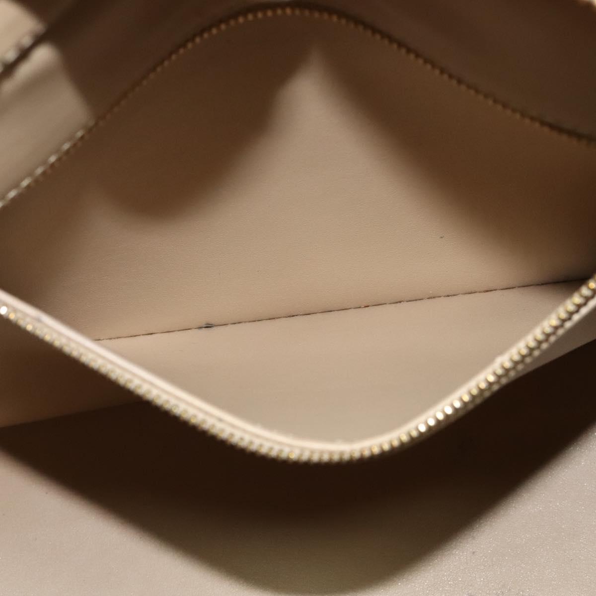 LOUIS VUITTON Monogram Vernis Houston Hand Bag Beige M91004 LV Auth th6098