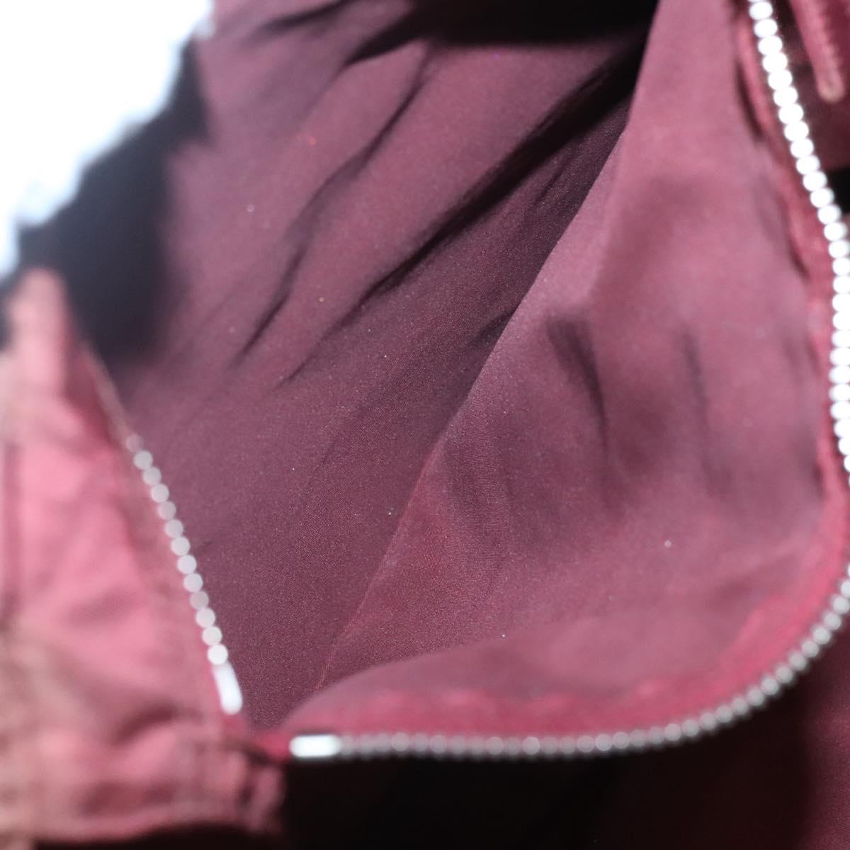 PRADA Hand Bag Nylon Red Auth th6103