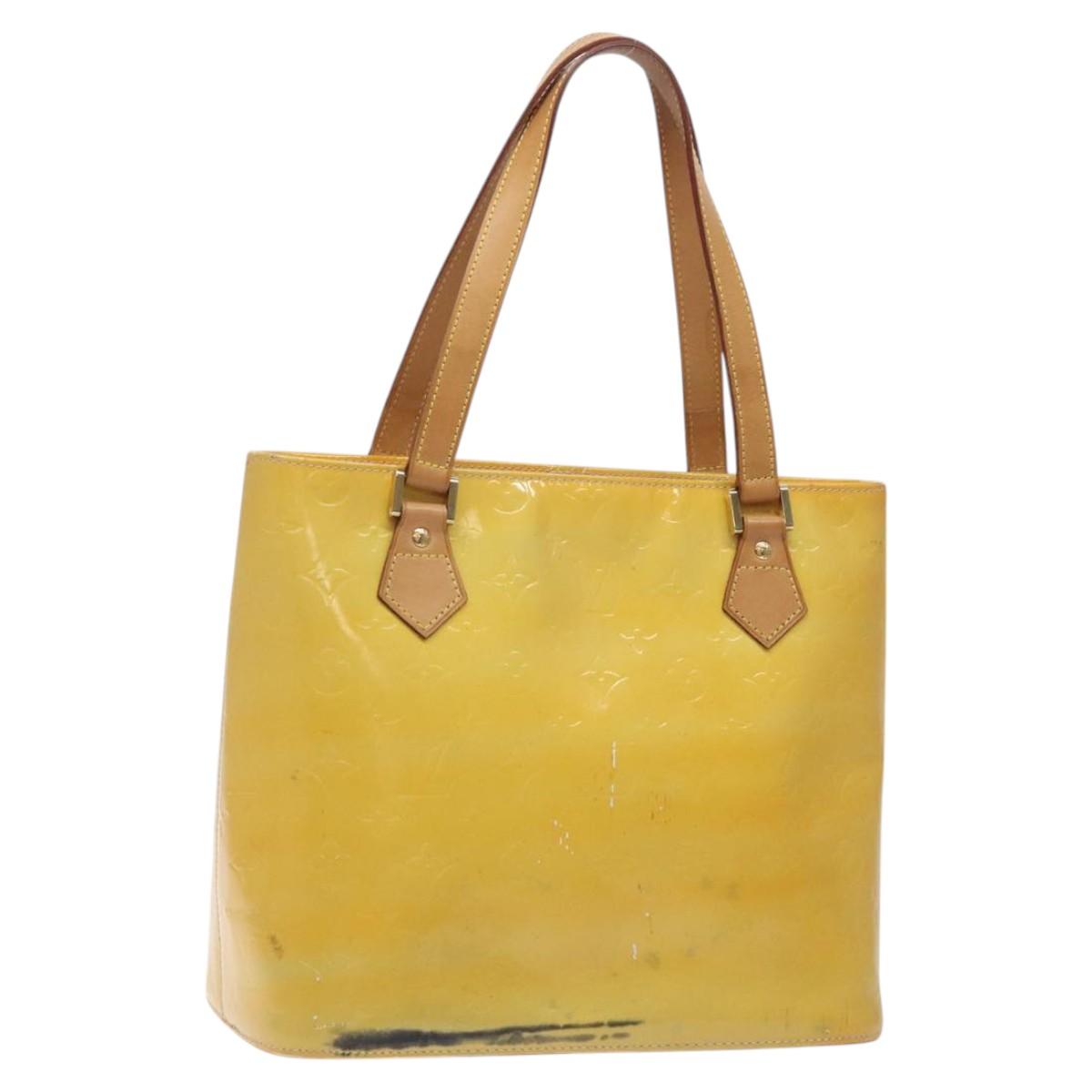 LOUIS VUITTON Monogram Vernis Houston Hand Bag Gris M91053 LV Auth th6122