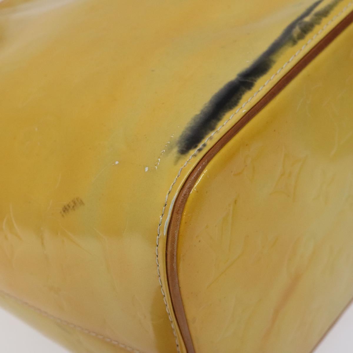 LOUIS VUITTON Monogram Vernis Houston Hand Bag Gris M91053 LV Auth th6122