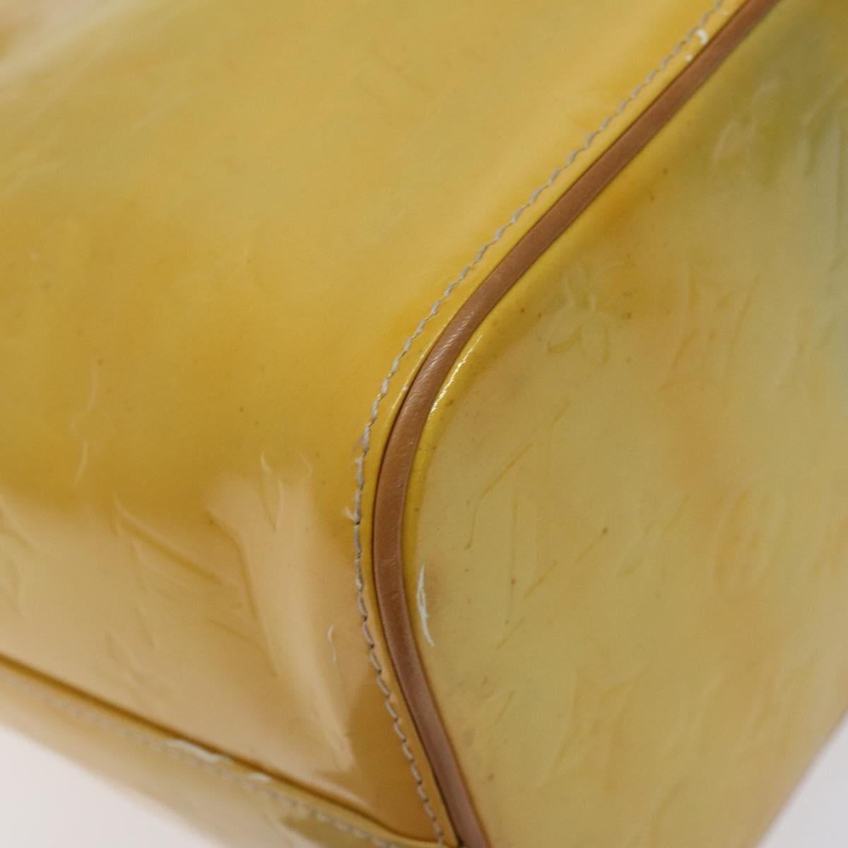 LOUIS VUITTON Monogram Vernis Houston Hand Bag Gris M91053 LV Auth th6122