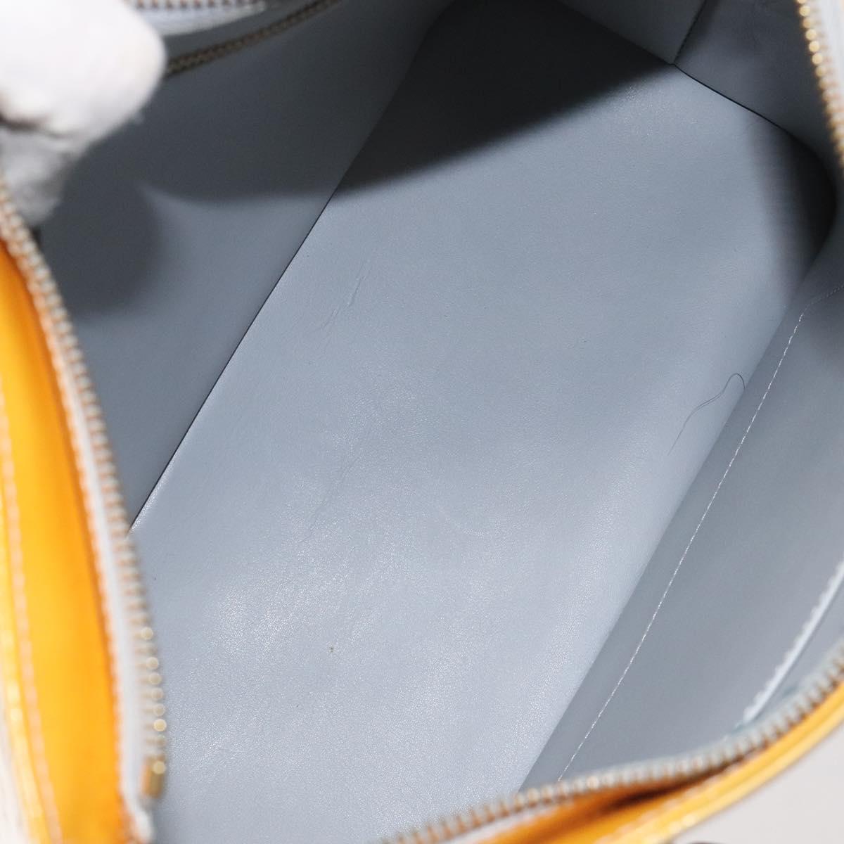 LOUIS VUITTON Monogram Vernis Houston Hand Bag Gris M91053 LV Auth th6122